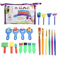 Tnfeeon 26pcs Conjunto de Pinceles de Pintura de Esponja- Herramienta de Pinceles de Esponja de Pintura de Bricolaje…